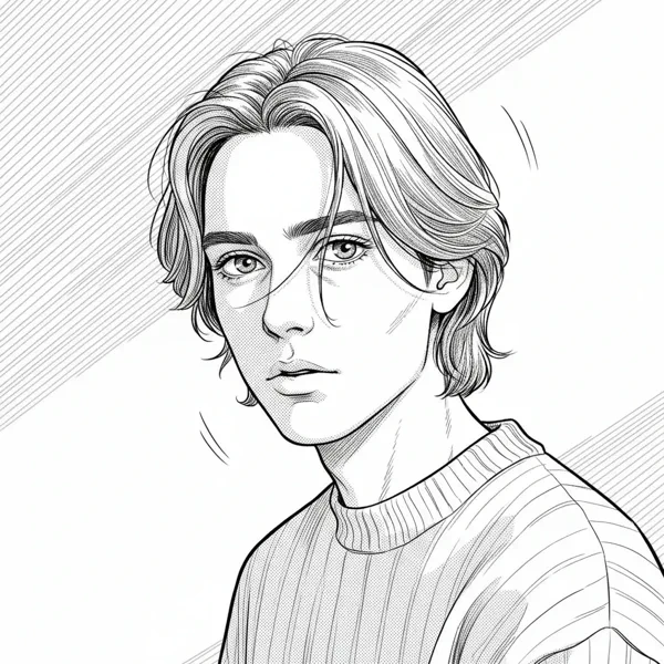 Line Art Stile Manga