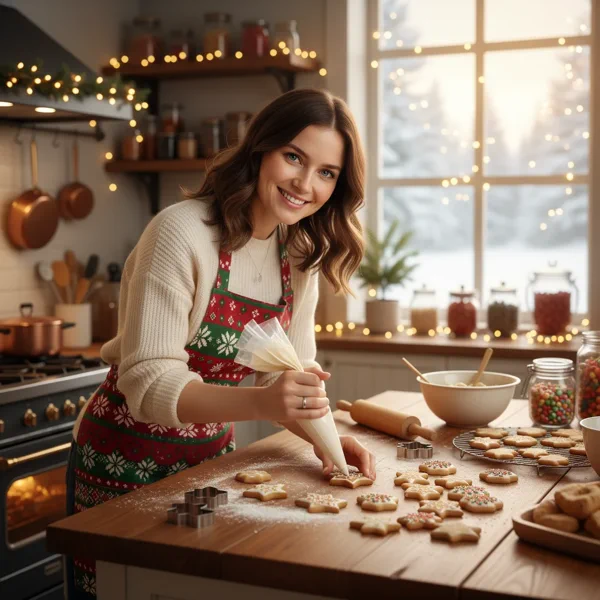 Preparazione dei biscotti di Natale