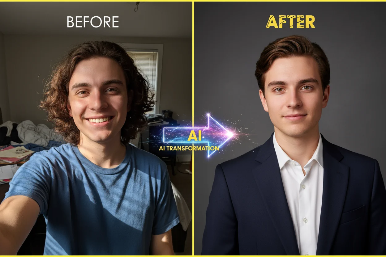 Fotos de perfil profesionales generadas por IA desde fotos casuales